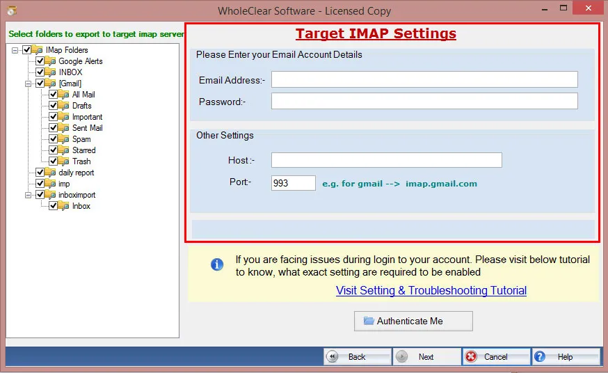 authenticate target account