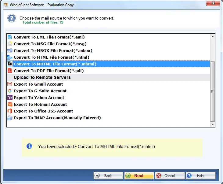 choose html format