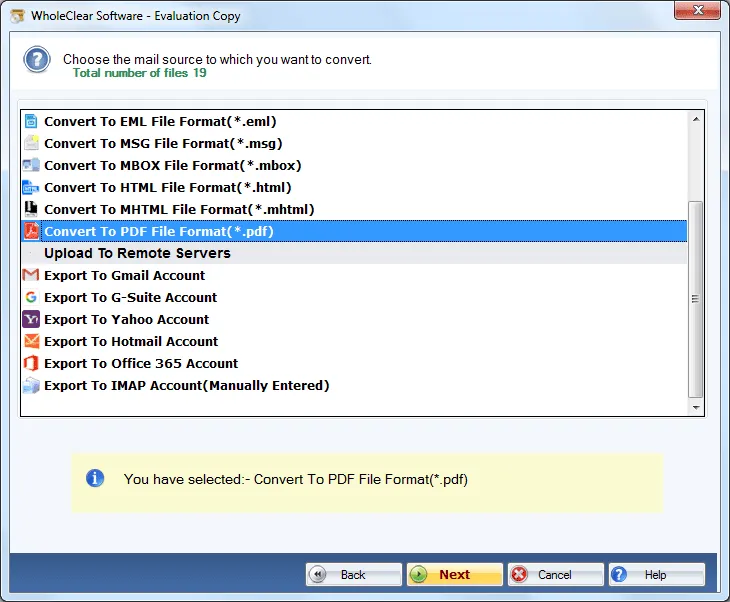 choose pdf file format