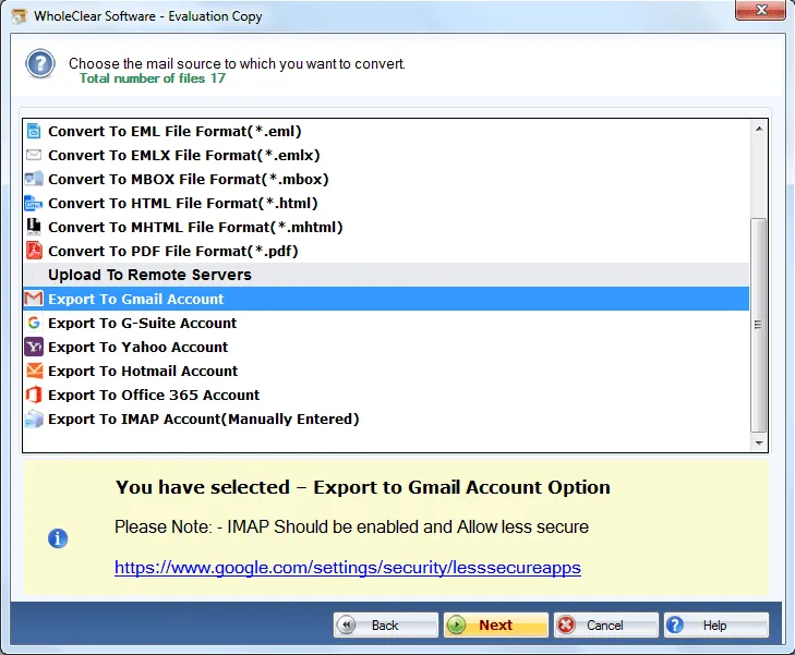 select mhtml format