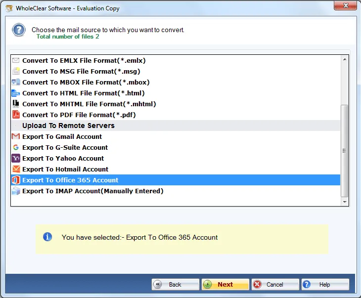 select office 365 format