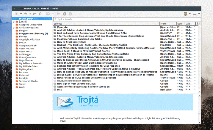 What Is Trojita Mail Client How To Set Up IMAP Account In Trojita 